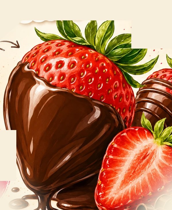 FRÜÜT Maasikas šokolaadis – värske maasikas sulatatud šokolaadiga